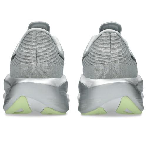 ASICS Womens, Novablast 6 Platinum, Platinum/Glow Green, 12, Medium
