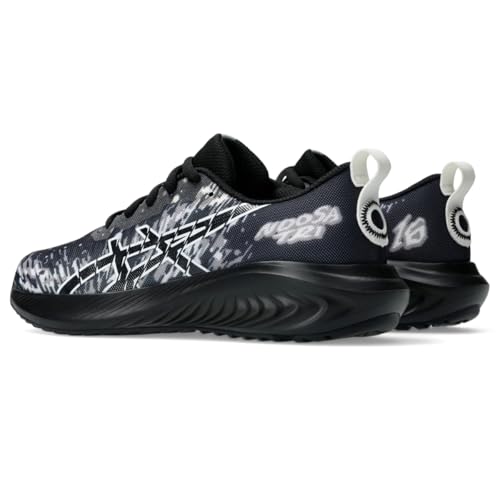 ASICS Kid's Gel-Noosa TRI 16 Grade School Running Shoes, 4, Black/White