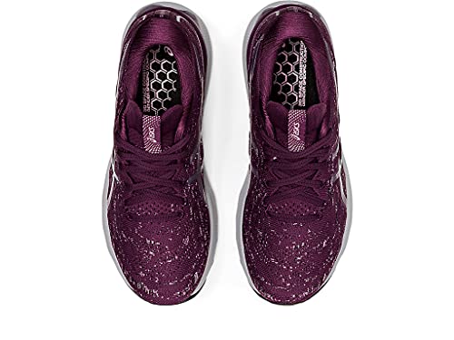 ASICS Women's Gel-Nimbus 24 Mesh Knit Running Shoes, 7, DEEP Plum/ROSEQUARTZ