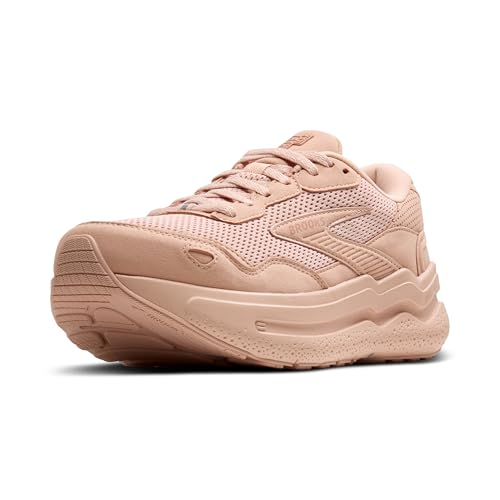 Brooks Women’s Ghost Max Suede/Leather Neutral Running & Walking Shoe - Rose/Tuscany - 10 Medium