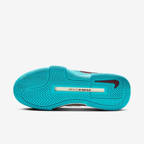 Nike GP Challenge 1 Premium Women's Hard Court Tennis Shoes (Dusty Cactus/Pale Ivory/Metallic Silver/Dark Team Red) Size 8