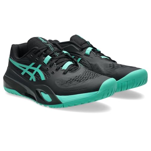 ASICS Men's Gel-Resolution X Tennis Shoes, 11, Black/Aurora Green