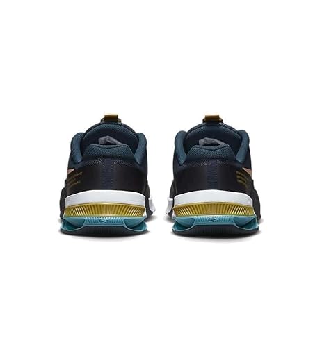 NIKE Metcon 8 Men's Trainers Gym Fitness Workout Shoes, Armory Navy Obsidian Cerulean Arctic Orange, 9