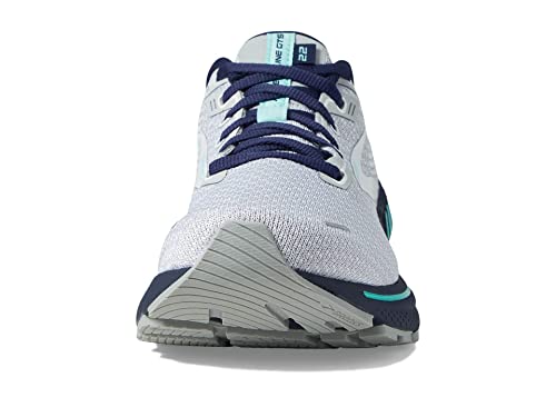 Brooks Women's Adrenaline GTS 22 Supportive Running Shoe - Grey/Peacoat/Aruba - 11 Medium