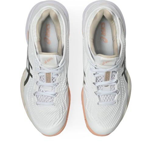 ASICS Women's Court FF 3 Tennis Shoes, 8.5, White/Black Coffee