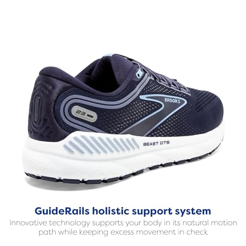 Brooks Men’s Beast GTS 23 Supportive Running Shoe - Peacoat/Blue/White - 8.5 Medium