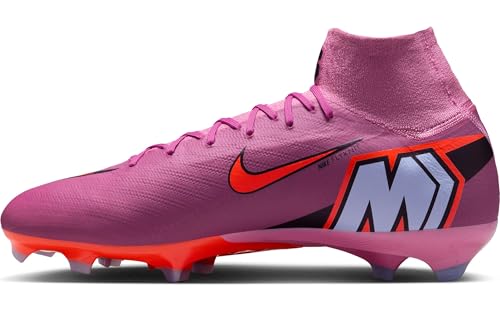 Nike Mens Mercurial Superfly 10 Club High Top Firm Ground Football Boots, Magic Flamingo Black Total Crimson, 9