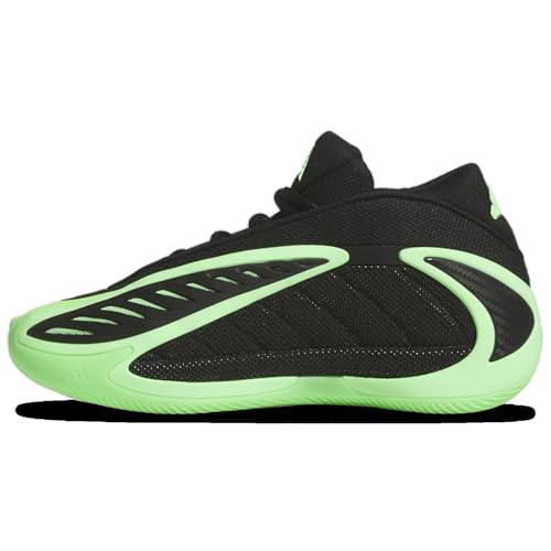 adidas Unisex Anthony Edwards 2 J Core blackLime Burst/Lucid Blue 5.5 US