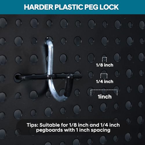 Daanxw 246PCS Pegboard Accessories Organizer Kit,Includes Pegboard Hooks,Bins,Baskets,Paper Towel Holder;Suitable for 1/8 and 1/4 Pegboard,Can be Used for Hanging Tools,Garage Storage,etc. (Black)