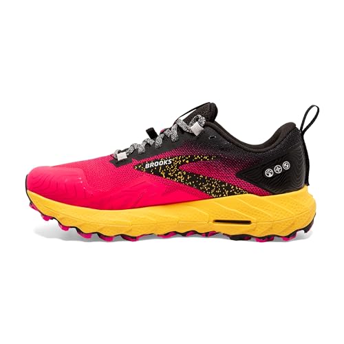 Brooks Women’s Cascadia 17 Trail Running Shoe - Diva Pink/Black/Lemon Chrome - 6 Medium