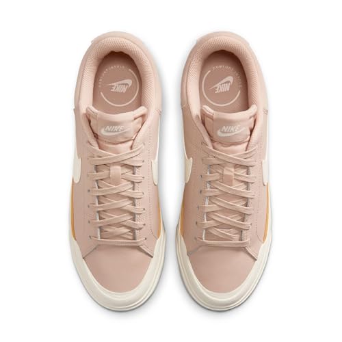 Nike Women's Court Legacy Lift Shoes, Shimmer/Chalk-Pale Ivory-Pollen, 8