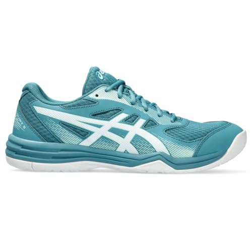 ASICS Men's Upcourt 5 Indoor Sport Shoe, 13, Blue Teal/White