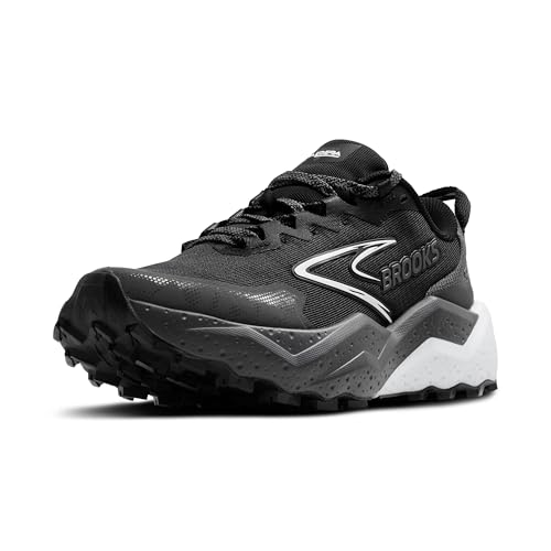 Brooks Women’s Caldera 8 Ultra Trail Running Shoe - Black/Blackened Pearl/White - 8 Medium
