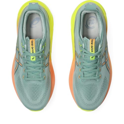 ASICS Men's Gel-Kayano 31 Running Shoes, 13, Light Celadon/Safety Yellow