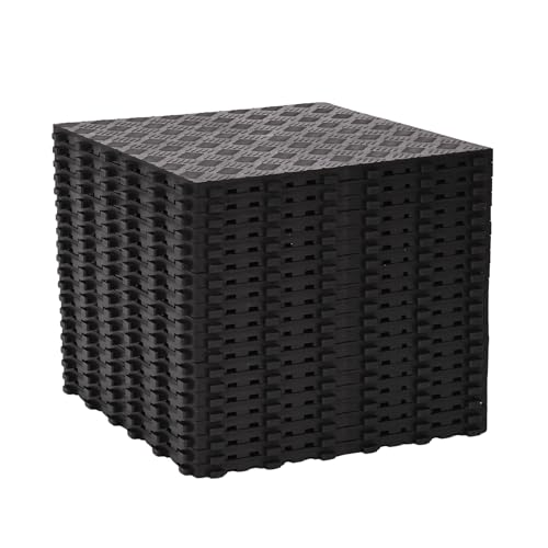 Suuiwau 20 PCS Thickened Garage Floor Tiles 15.7"x15.7"x0.71" Durable Interlocking Flooring Non-Slip Texture GarageDeck Copolymer Modular for Garage, Basement,Repair Shops,34 sq ft