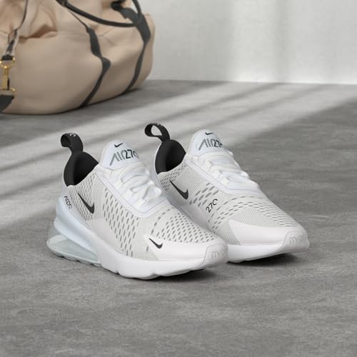Nike Men's Air Max 270 Shoes, White/Black-White, 8