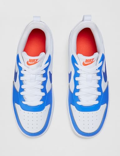 Nike Kid's Court Borough Low Bball, White/Blue Crystal-Bright Violet, 7Y