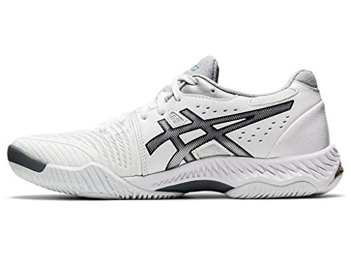ASICS Women's Netburner Ballistic FlyteFoam 2 Volleyball Shoes, 7, White/Black