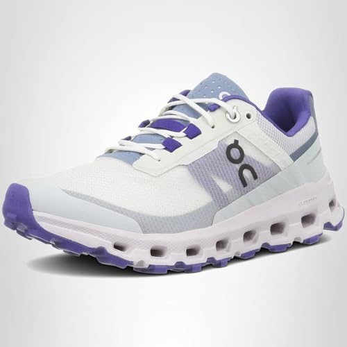 On Women's Cloudvista Sneakers, Frost/Mineral, White, Blue, 9 Medium US