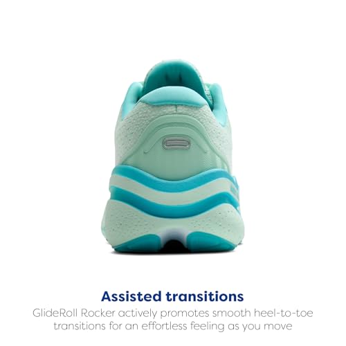 Brooks Men’s Ghost Max 2 Neutral Running & Walking Shoe - Honeydew/Blue/White - 12.5 Medium