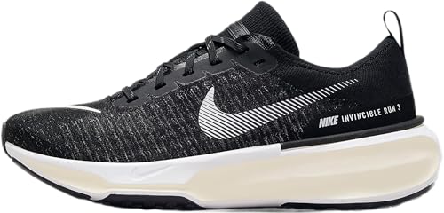Nike Invincible 3 Women's Road Running Shoes (DR2660-001,Black/White-Dark Grey-White) Size 8
