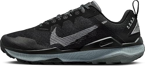 Nike Wildhorse 8 Men's Trail Running Shoes (DR2686-001,Black/Wolf Grey-Cool Grey-White) - Size 6