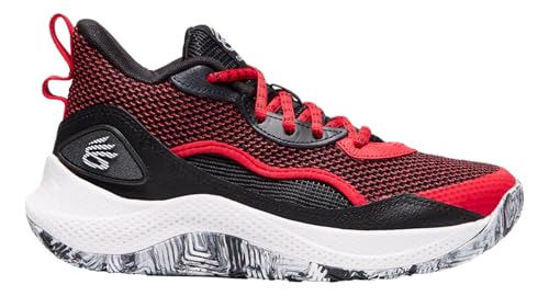 Under Armour Unisex-Child Grade School Curry 3z 24 (Black/Red/White, US Footwear Size System, Big Kid, Numeric, Medium, 6)