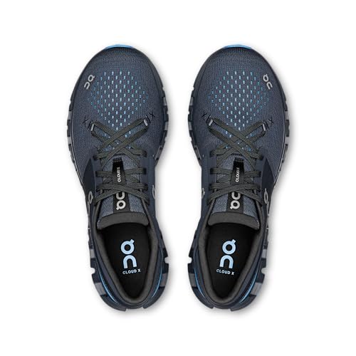 On Men's Cloud X 4 Sneakers, Navy/Gourami, 10 Medium US