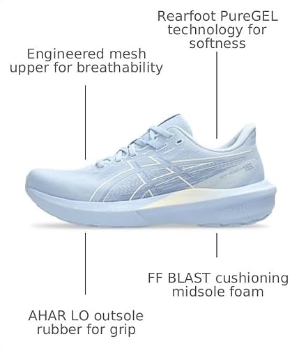 ASICS Women's GT-1000 15 Running Shoes, 8.5, Solid AIR/Cream