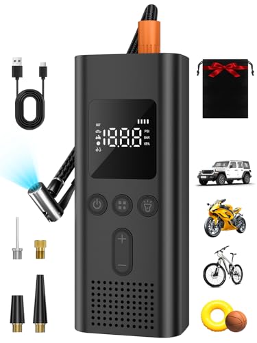 AIRSURE Tire Inflator Portable Air Compressor with Auto Shut-Off