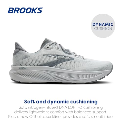 Brooks Men’s Ghost 18 Neutral Running & Walking Shoe - Primer Grey/Oyster Mushroom - 11 Medium