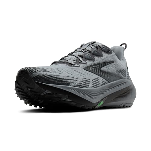 Brooks Men's Ghost Trail, Off-Road Running Shoe for Rugged Terrain - Gray/Gray/Blackened Pearl - 8.5 Wide