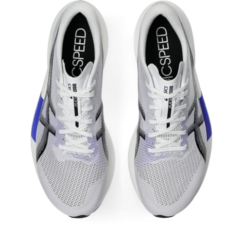 ASICS Unisex Magic Speed 5 Running Shoes, 10.5M / 12W, White/Black