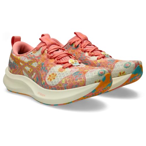 ASICS Women's Noosa TRI 16 Running Shoes, 8.5, Guava/Techno Cyan