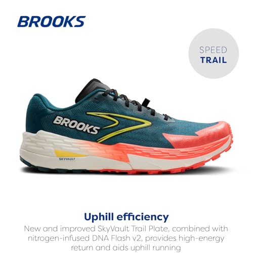 Brooks Men's Catamount 4 Speed Trail Running Shoe - Legion Blue/Celestial/Flame - 10.5 Medium
