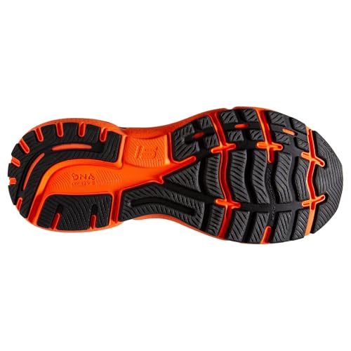 Brooks Ghost 15 Men's Running Shoes, Peacoat/Red/Yellow, Black Yellow Red, 9