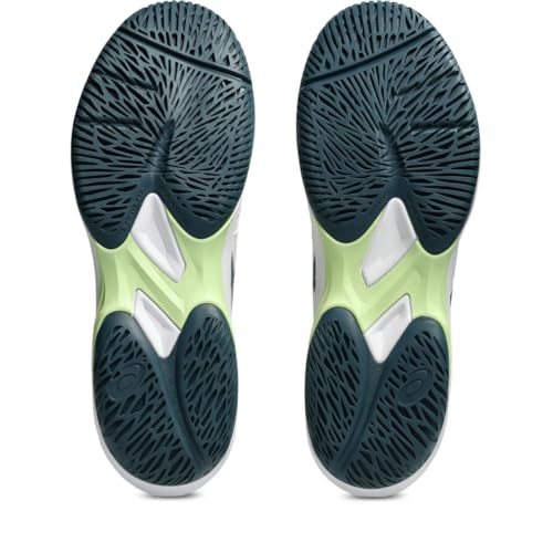 ASICS Men's Game FlyteFoam Pickleball Shoes, 14, Cream/Tranquil Teal
