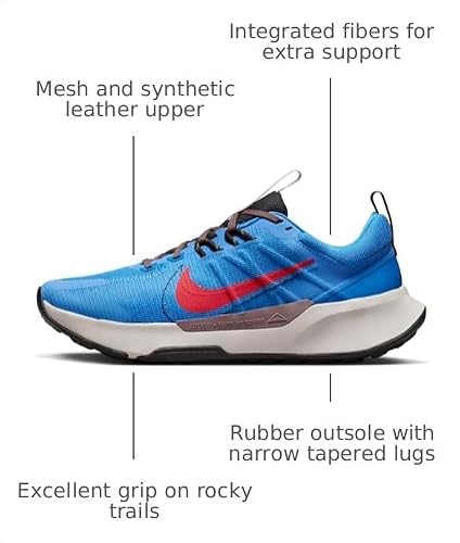 Nike Juniper Men's Trail 2 Trail Running Shoe DM0822, Lt Photo Blue Track Red Plum Eclipse, 9.5 US