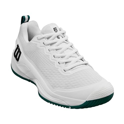 WILSON Rush Pro 4.5 Men's Tennis Shoe, White/Aventurine, Size 10.5