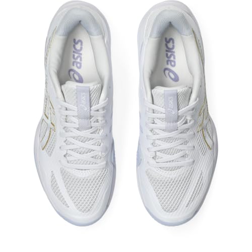 ASICS Women's Blade FlyteFoam 2 Volleyball Shoes, 8, White/Blue Fade