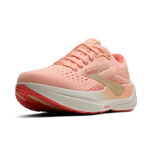 Brooks Women’s Ghost Max 3 Neutral Running & Walking Shoe - Peach/Sand/Coconut - 10 Medium