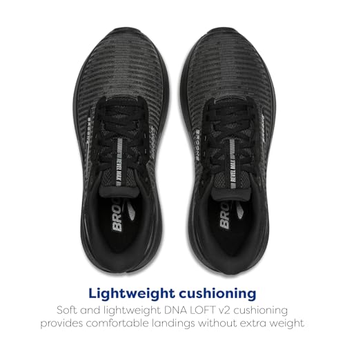 Brooks Women’s Revel Max Neutral Running & Walking Shoe - Black/Black/Ebony - 8 Medium