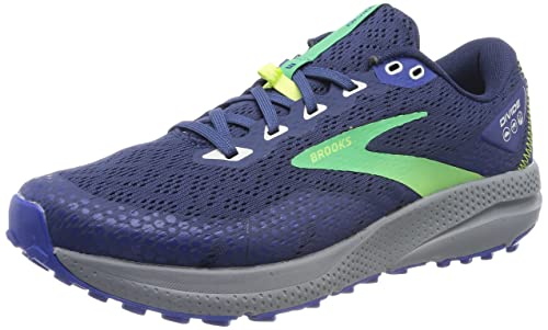 Brooks Men’s Divide 3 Trail Running Shoe - Blue/Green/Grey - 9 Medium