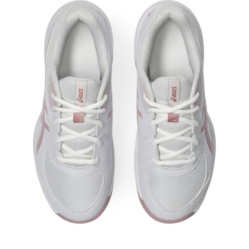 ASICS Kid's Gel-Game Grade School Tennis Shoes, 5.5, White/MORGANITE