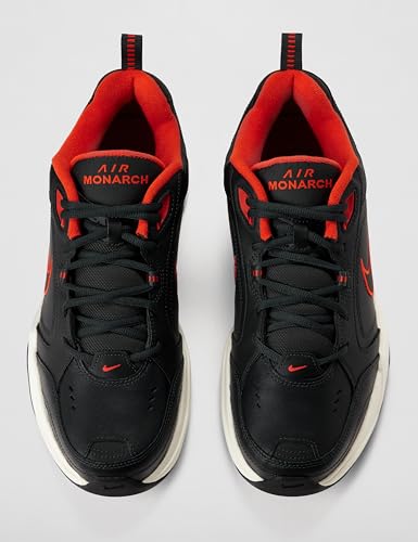 Nike Men's Air Monarch IV Workout Shoes, Dark Smoke Grey/Black-Picante Red, 10.5