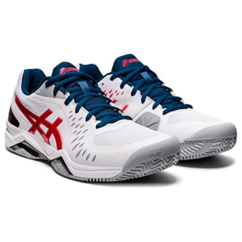 ASICS Gel-Challenger 12 Clay Tennis Shoe White/Classic Red 7 D (M)