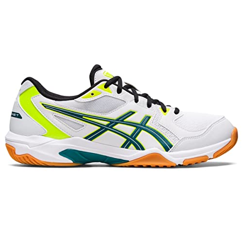 ASICS Men's Gel-Rocket 10 Volleyball Shoes, 12, White/Velvet Pine