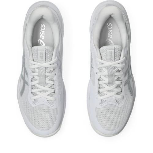 ASICS Women's Netburner Ballistic FlyteFoam 4 Volleyball Shoes, 8, White/Pure Silver