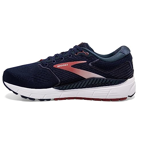 Brooks Men's Beast '20 Supportive Running Shoe - Peacoat/Midnight/Red - 8 X-Wide