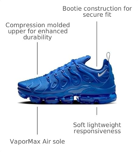 Nike Air Vapormax Plus Men's Shoes (HJ9148-480, Game Royal/Metallic Silver/White) Size 11